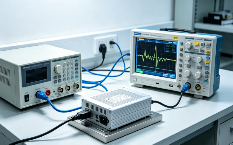 How should the design be rectified if the power port fails the surge test?